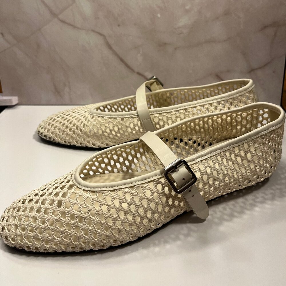 H&M Braided Ballet Flats in cream